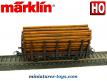 Le wagon plat à ranchers transport de bois en miniature Marklin au HO
