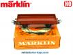 Le wagon plateau a bords bas en miniature de Marklin au HO