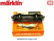Le wagon plateau a bords bas en miniature de Marklin au HO