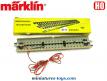 Le rail ferroviaire droit d'alimentation en métal 3 voies par Marklin au H0 HO 