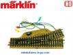 Le rail aiguillage ferroviaire gauche voie M par Marklin au H0 HO incomplet