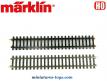 Un lot de 10 rails ferroviaires 3 voies type K Marklin au H0 HO