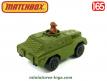 Le Scout car Stoat miniature Matchbox Rolamatics vert armée au 1/65e