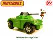 Le Scout car Matchbox Rolamatics vert métal a tourelle en miniature au 1/65e