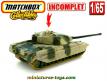Le char anglais Chieftain MK5 en miniature Matchbox au 1/65e incomplet