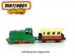 La locomotive diesel et sa voiture voyageurs miniature de Matchbox au 1/100e
