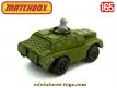 Le Scout car Stoat miniature de Matchbox Rolamatics vert armée au 1/65e