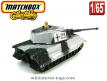 Le char allemand Kingtiger miniature de Matchbox Battle Kings au 1/65e