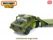 Le tracteur et la semi remorque porte char en miniature de Matchbox au 1/55e