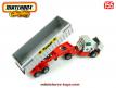 Le Ford LTS et sa semi remorque benne miniature de Matchbox au 1/55e
