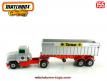 Le Ford LTS et sa semi remorque benne miniature de Matchbox au 1/55e