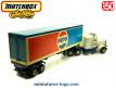 Le Peterbilt et sa semi remorque Pepsi en miniature de Matchbox au 1/50e