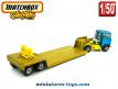 Le tracteur Scammell avec sa semi remorque porte engin de Matchbox au 1/50e