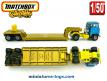 Le tracteur Scammell avec sa semi remorque porte engin de Matchbox au 1/50e