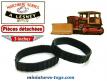2 chenilles noires du Bulldozer Half-track Caterpillar miniatures Matchbox Lesney