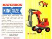 La pelleteuse excavatrice MH6 en miniature Matchbox Kings size au 1/50e