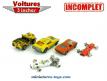 Un lot de 5 voitures miniatures incomplète Matchbox et Penny Toys au 1/65e