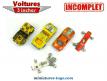 Un lot de 5 voitures miniatures incomplète Matchbox et Penny Toys au 1/65e