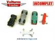 Un lot de 5 voitures miniatures incomplète Matchbox et Penny Toys au 1/65e