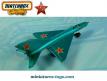 Un avion a réaction Mig 21 russe miniature par Matchbox Sky Busters incomplet