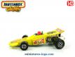La Formule 1 Thunderclap jaune en miniature de Matchbox England au 1/43e
