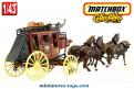 La diligence de Cow-boys du Far West en miniatue par Matchbox au 1/43e