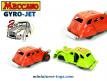 Le coffret de deux Citroën 2cv miniatures explosives Meccano Gyro-Jet incomplet