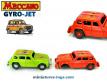 Le coffret de deux Renault 4L miniatures explosives Meccano Gyro-Jet incomplet