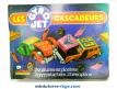 Le coffret de deux Renault 4L miniatures explosives Meccano Gyro-Jet incomplet