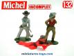 Un lot de 3 cow-boys en plastique Jouets Michel au 1/32e incomplets