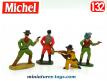Un lot de 4 cow-boys Jouets Michel en plastique au 1/32e
