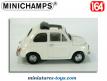 La Fiat 500 L de 1957 blanche en miniature par Minichamps au 1/64e