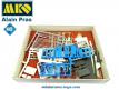 Le garage Valem et sa station service miniature en kit de MKD au H0 1/87e