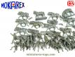 Un lot de 50 figurines de cavaliers français Mokarex au 1/32e incomplets