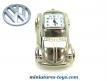 La Coccinelle Volkswagen montre horloge en miniature chrome au 1/65e