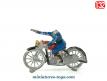 La moto miniature en métal de Police avec motard incomplète au 1/32e