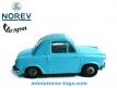 La Vespa 400 découvrable 1958 bleue en miniature de Norev au 1/43e