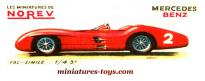 La Mercedes Benz compétition n° 8 en miniature par Norev au 1/43e