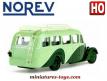 Le Citroën U23 autocar vert en miniature HO par Norev au 1/87e