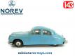 La Jaguar MK1 bleue en miniature par Norev au 1/43e avec son toit fendu