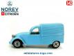 La Citroën 2cv camionnette bleue en miniature de Norev incomplète au 1/43e