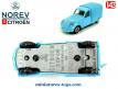 La Citroën 2cv camionnette bleue en miniature de Norev incomplète au 1/43e