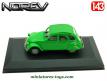 La 2cv 6 Citroën verte de 1974 en miniature par Norev au 1/43e