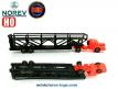 Le tracteur Unic ZU 120 et sa semi transport de voitures par Norev au 1/86e