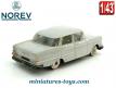 La berline Opel Kapitan grise en miniature par Norev au 1/43e