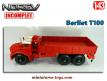 Le camion Berliet T100 n°1 miniature de Norev au 1/43e incomplet