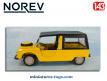 La Citroën Méhari 4x4 jaune de 1980 en miniature par Norev au 1/43e