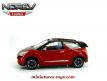 Le cabriolet DS3 Citroën rouge en miniature de Norev au 1/54e