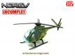 L'hélicoptère Hughes 500 Defender en miniature par Norev au 1/87e incomplet