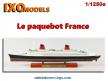 Le Paquebot transatlantique France en miniature par Ixo Models au 1/1250e
